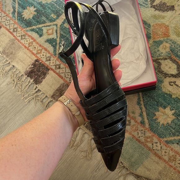 Vince Camuto Caleren caged leather shoes Black 8M GUC - Picture 3 of 8